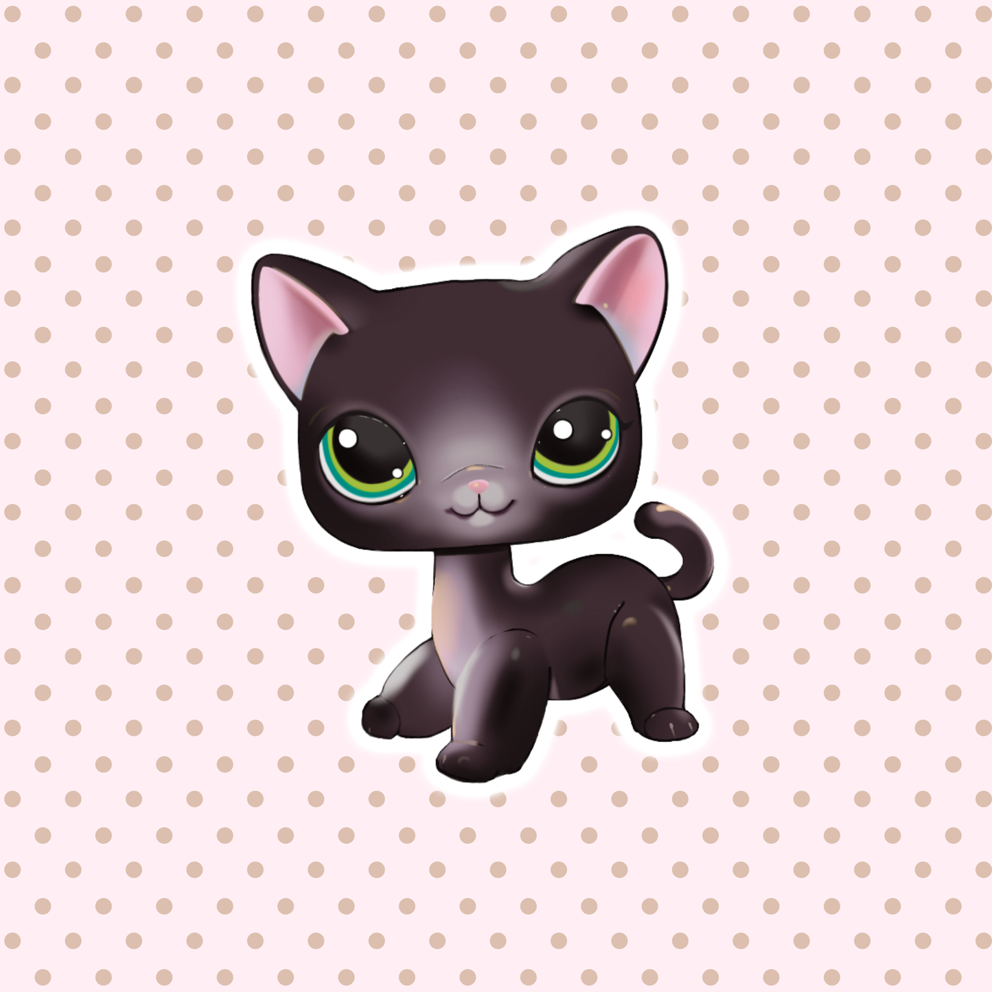 sticker - lps black cat