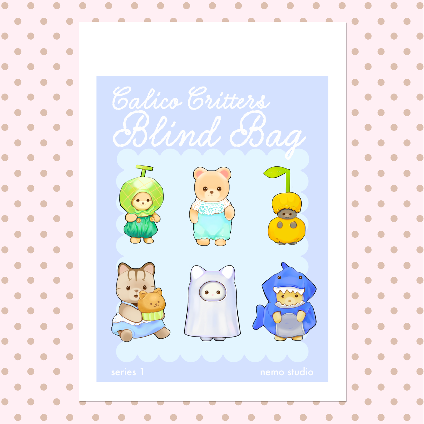 keychain - calico cuties series 1