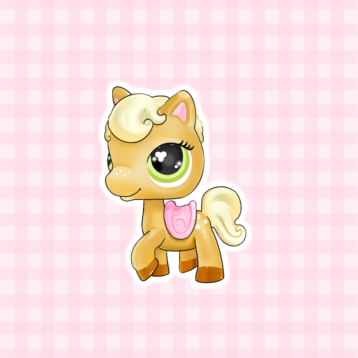 sticker - lps horse caramel