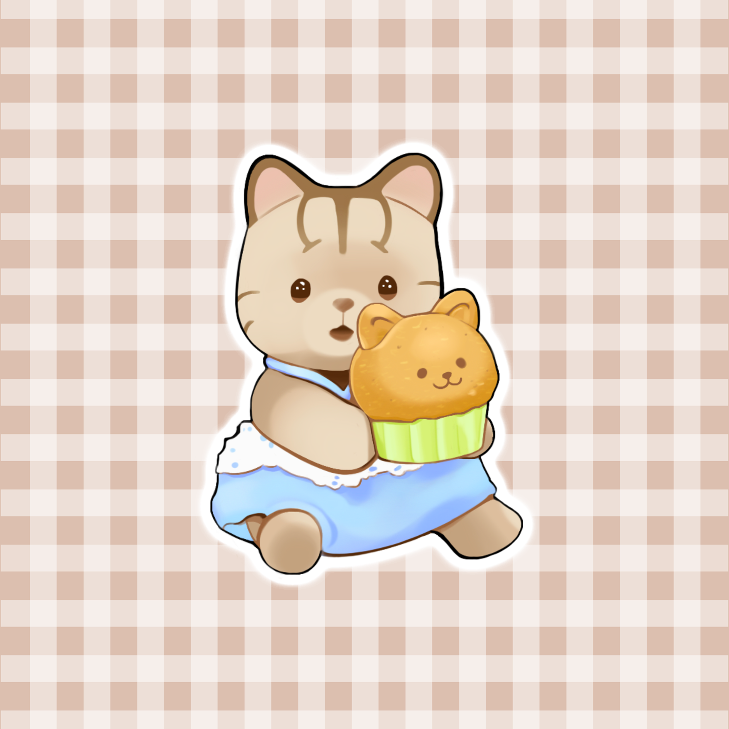 sticker - cutie muffin cat