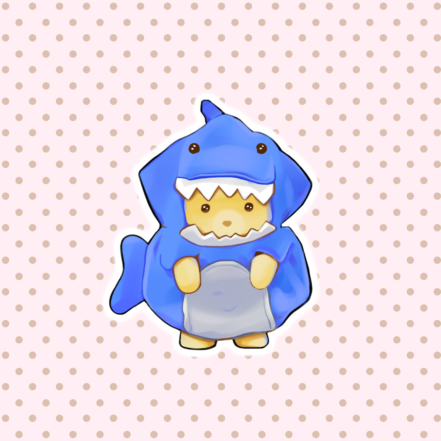 sticker - cutie shark onesie