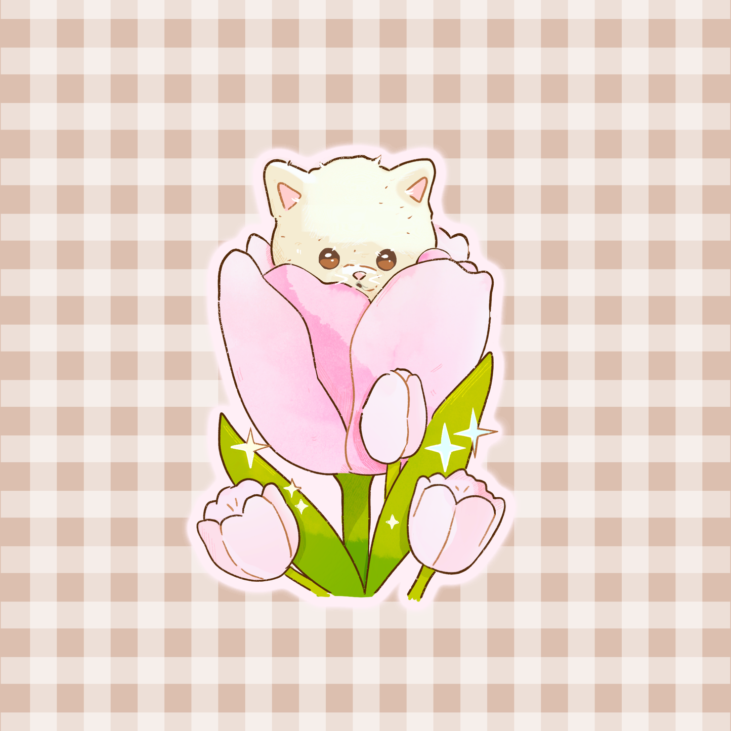 sticker - cutie tulip