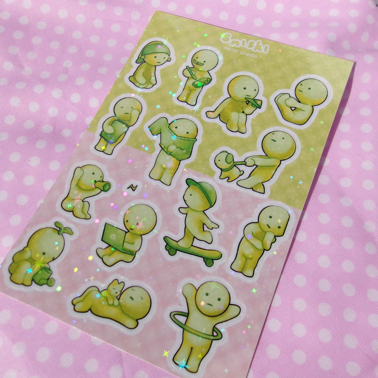 sticker sheet - smiski