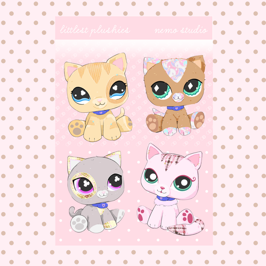 sticker sheet - littlest plushies