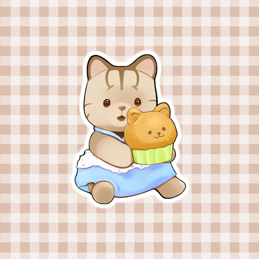 sticker - cutie muffin cat