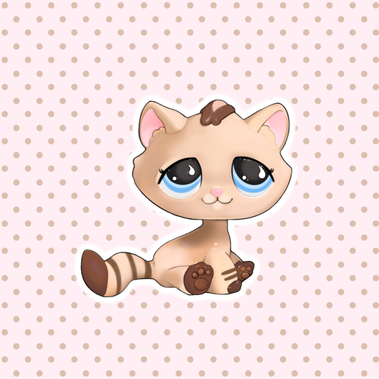 sticker - lps sitting cat